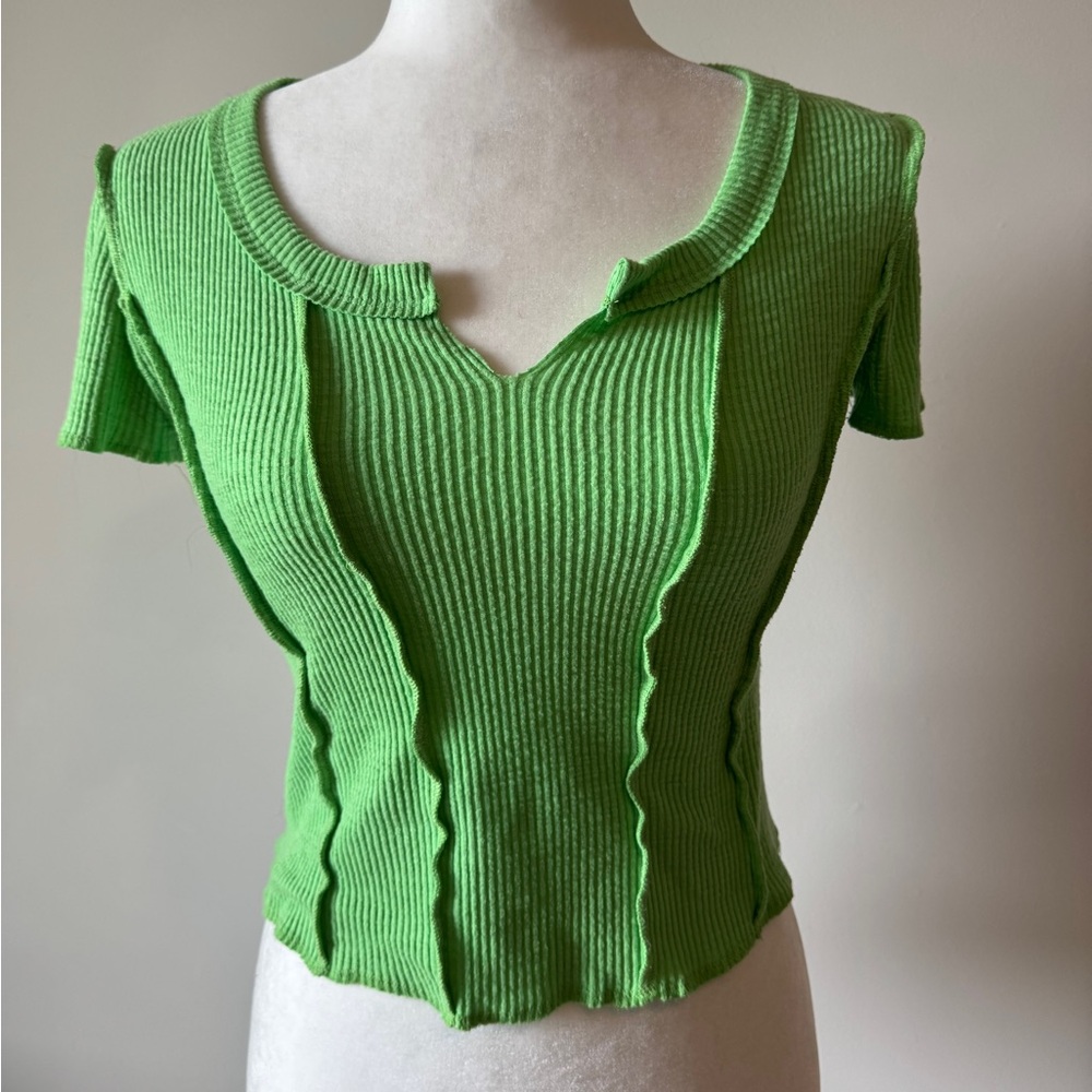 Green Crop Top